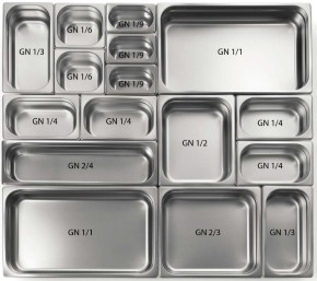 STAINLESS STEEL GASTRONORM PANS