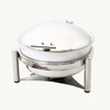 Baby wave round chafing dish wit ceramic bowl