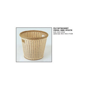 POLY RATTAN BASKET->  60002