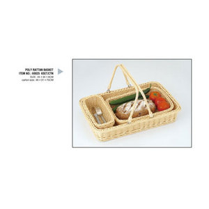 POLY RATTAN BASKET->  60025