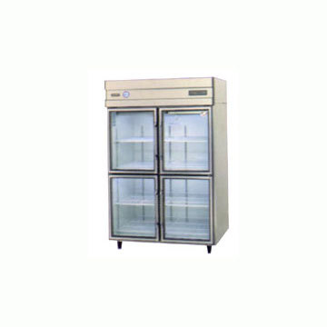 Four-door display cabinet