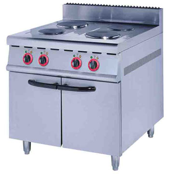 Electric 4-Plate Cooker With Cabinet