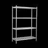 4-tiers Upright Stainless Steel Shelving Manufacturing