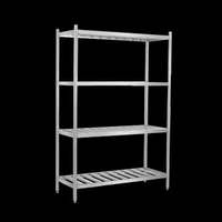 4-tiers Upright Stainless Steel Shelving Manufacturing