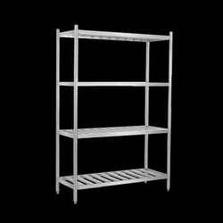 4-tiers Upright Stainless Steel Shelving Manufacturing