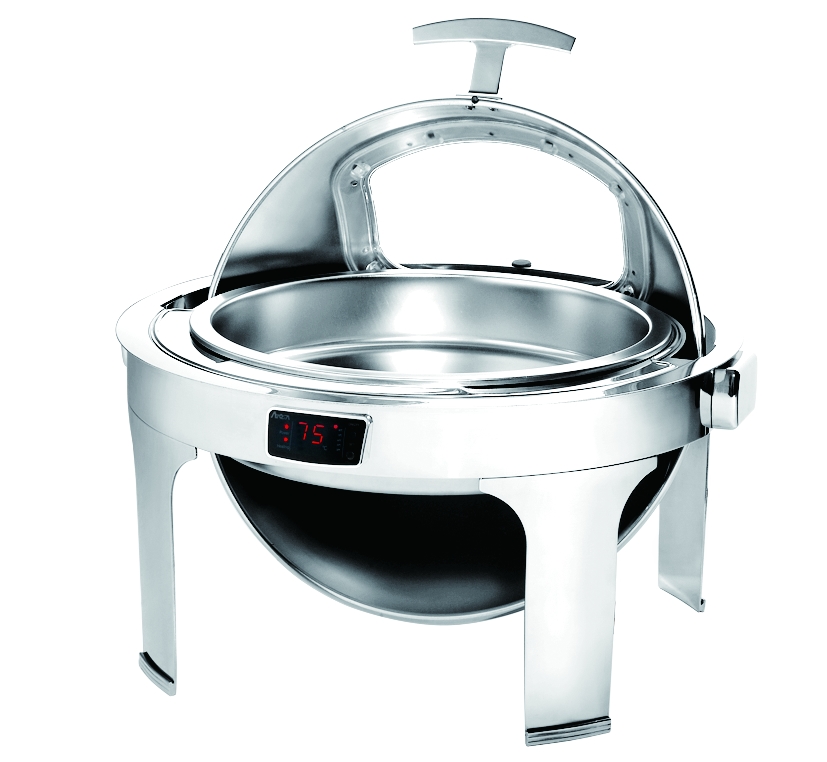 Dripless Round Chafing Dish W/s.S. Legs/show Window