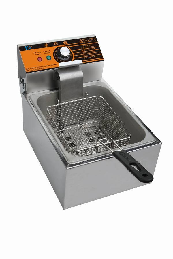 Single tank & sieve electric fryer