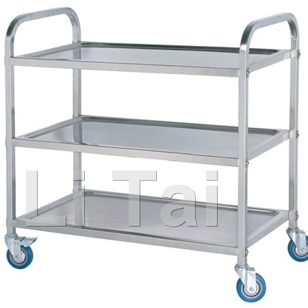 Stainless Steel Three-layers Dining Cart(square tube)