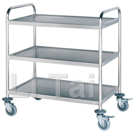 Stainless Steel Three-layers Dining Cart(round tube)