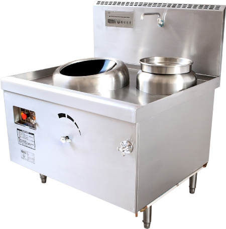 Induction Wok with Rear Stock Pot (Single Head)
