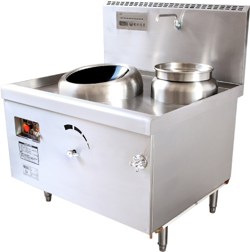 Induction Wok with Rear Stock Pot (Single Head)