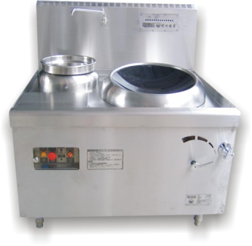 Induction Wok with Rear Stock Pot (Single Head)