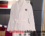 Cotton velvet bathrobe