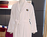 Cotton velvet bathrobe