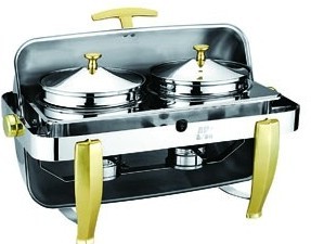 Ti-coated cast a square foot full-flip buffet soup stove