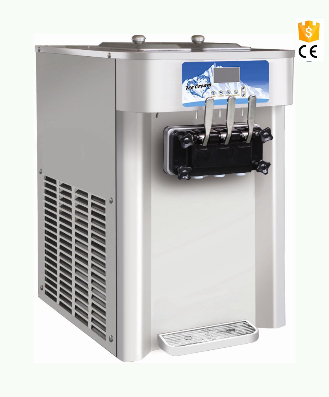 Hot sale UNISNOW 3 color flavour smallest frozen yogurt ice cream machine in China factory supply RB1119A for sale