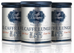 'Caffè Lungo' blend of ground coffee in tin