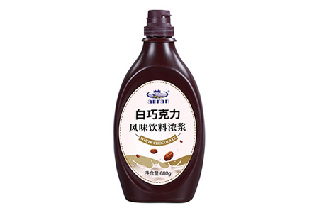 Chocolate sauce flavored beverage syrup