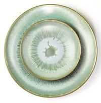 Auberge flat plates with reactive glaze