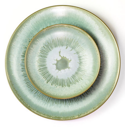 Auberge flat plates with reactive glaze