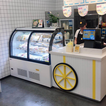 1.5 Version Curved Cold Showcase with Front Sliding Door (FGDGA-1200LM)