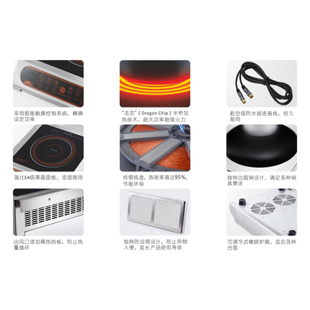YLC Desktop 3.5KW Commercial Induction Cooker Magnetic Stove C3510-S2