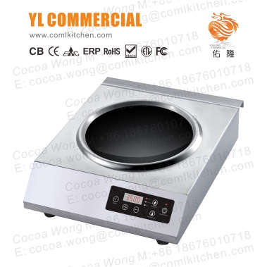 YLC 3500W Desktop Chinese Wok Heavy Duty Magnetic Stove Induction Cooker C3512-BW