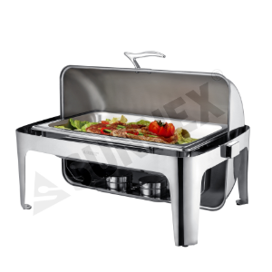 MOOREA STAINLESS STEEL ROLL TOP CHAFER