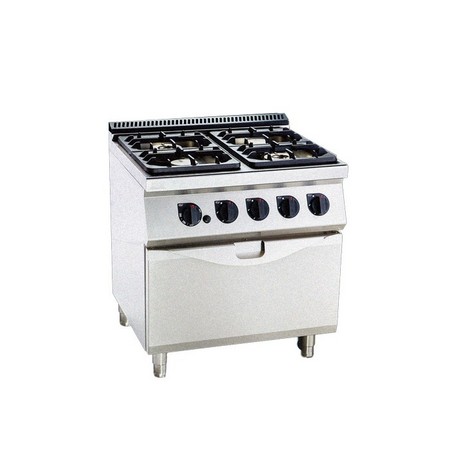 Gas stove with oven