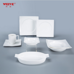 White porcelain—The Round 'In' Square Family -High alumina durable porcelain series