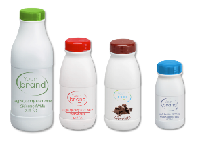 Plain and flavoured milk in HDPE bottle
