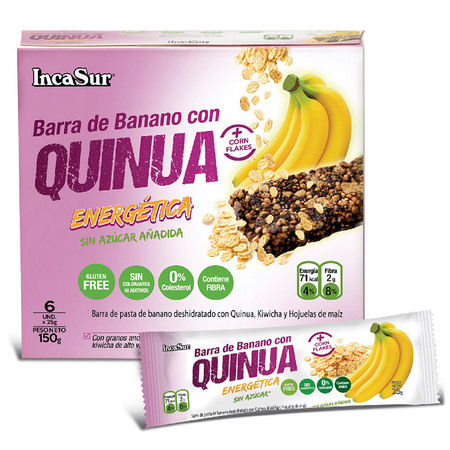 Banana bar with quinoa and chocolate. INCASUR