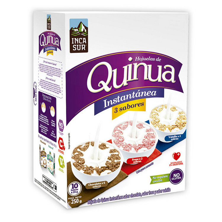 Instant Quinoa Flakes - Three flavors. INCASUR