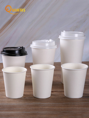 Factory spot disposable thickened single layer paper cup milk tea paper cup milk tea coffee hot drink cup
