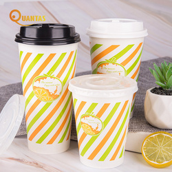 Factory spot disposable double PE single layer thickened cold drink cup milk tea coffee Cola juice cup