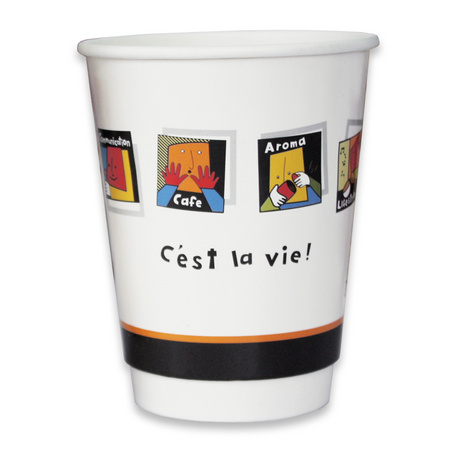 Factory spot disposable paper cup cup cover set with a single layer of thick hot paper cups