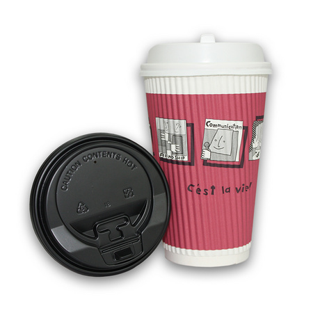 Spot double - layer disposable corrugated cup coffee milk tea with hot drinks with thickened paper cups