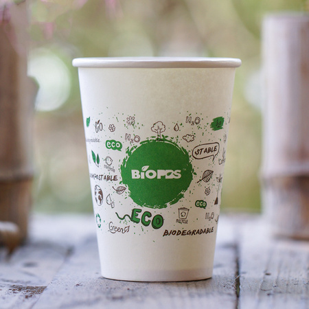 Factory spot disposable biodegradable paper cup BioPBS coffee cup thickened paper cup