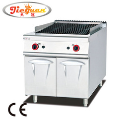 gas lava rock grill with cabinet