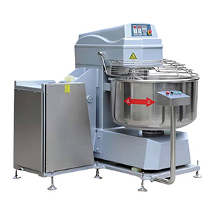 High-capacity double-speed double-action dough mixer has fast speed and with maximum flour feeding weight 125kg 