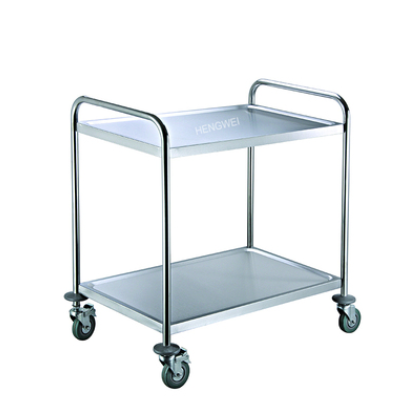 EUROPEAN VERSION STAINLESS STEEL TWO LAYERS DINING CART