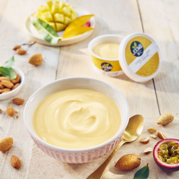 Mango-Passion fruit Almond Based Yogurt