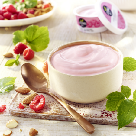 Raspberry Almond Based Yogurt