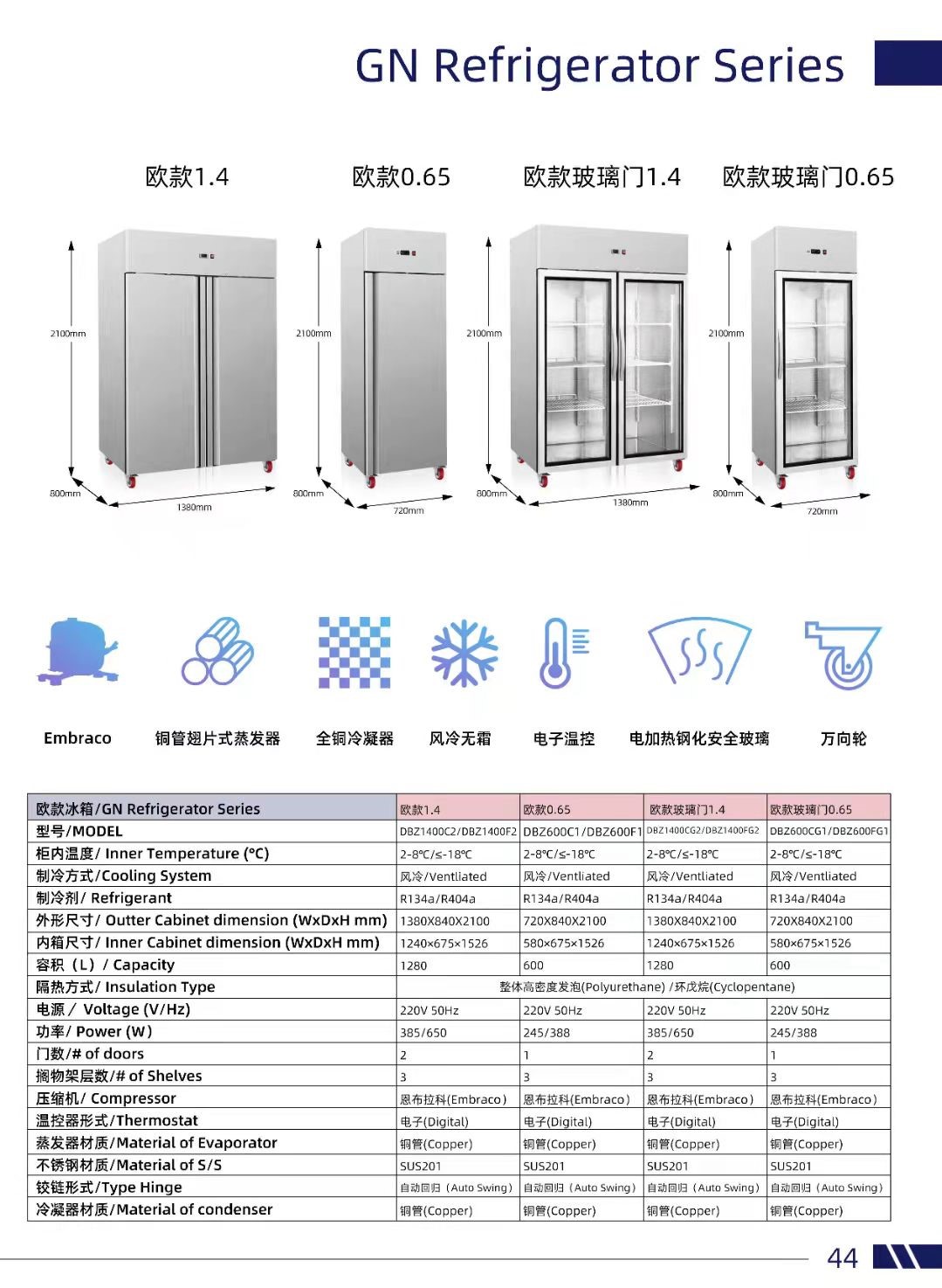 GN Refrigerator Series