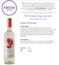 Fresh Wines Beginnings Moscato