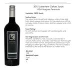 Lakeview Cellars Syrah