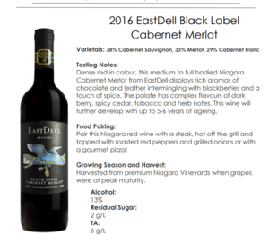 EastDell Wines Black Label Cabernet Merlot