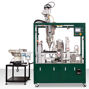 Linear filling and sealing machine - roll film cutting and sealing