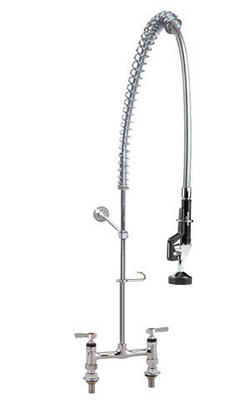 Commercial kitchen plumbing 1.6 GPM shower taps