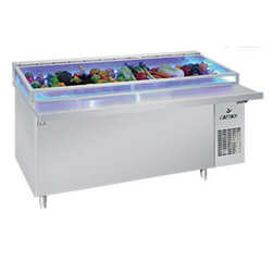 Ice trough display cabinet
